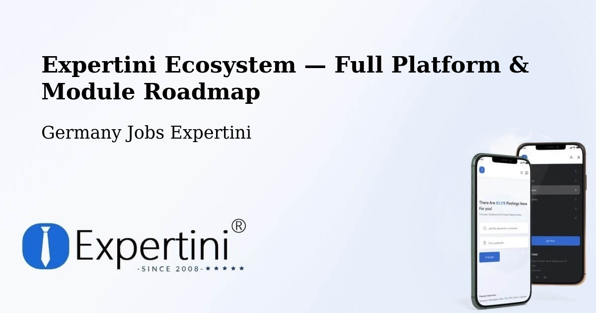Expertini Ecosystem — Full Platform & Module Roadmap – Büchen