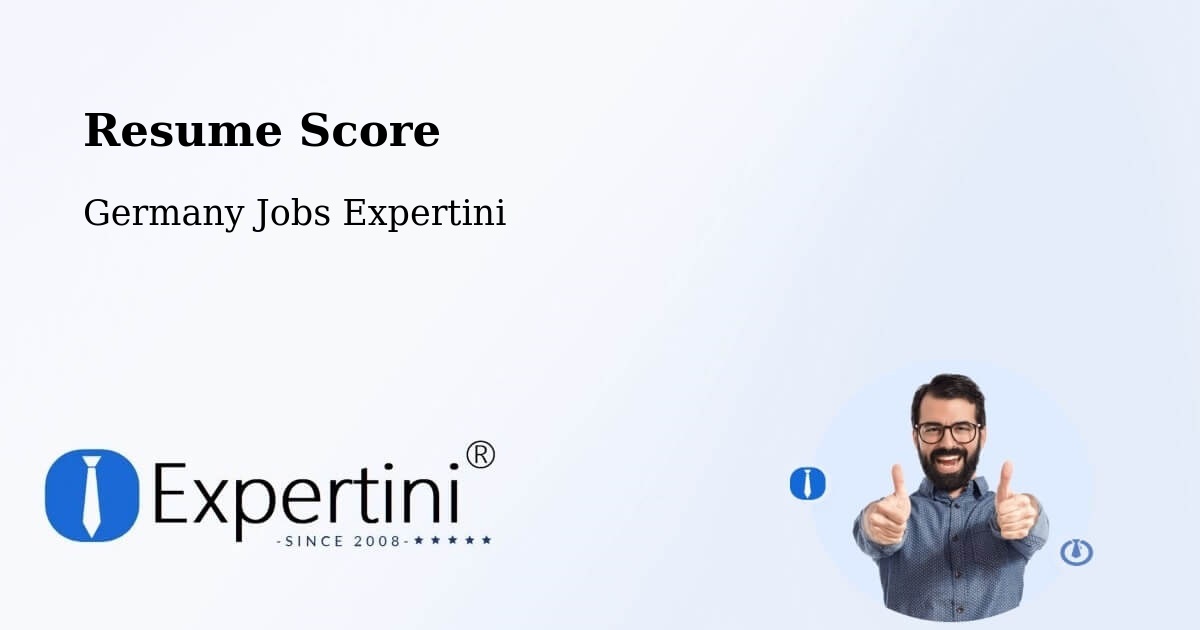Resume Score & Job Description Match Tool – Büchen - Germany Jobs Expertini